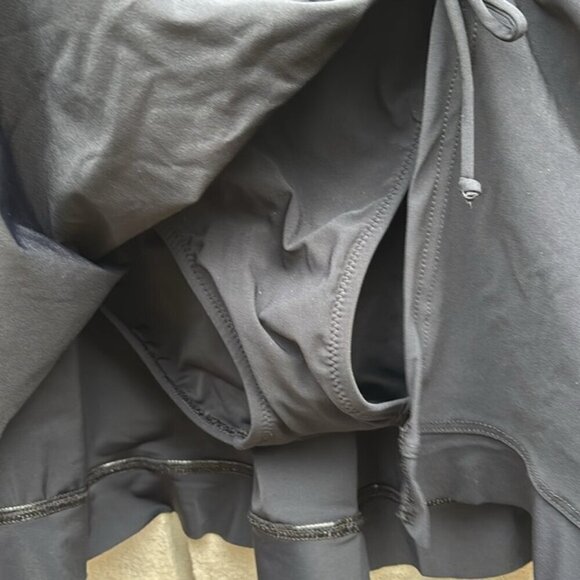 Profile By Gottex Tutti Frutti Side Slit Cinch Swim Skirt Black Sz 16W - Picture 6 of 8